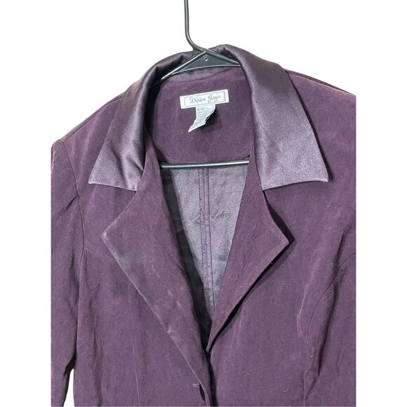 Vintage Dawn Joy 90s Purple Long Line Blazer Size 9/10 - Picture 5 of 9